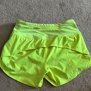 lululemon athletica Women's Bright Yellow Athletic Shorts
